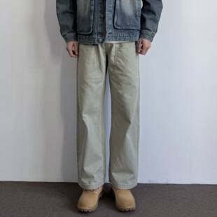 休闲百搭Cleanfit纯色长裤 ONUN 裤 复古水洗宽松直筒伐木工装 美式