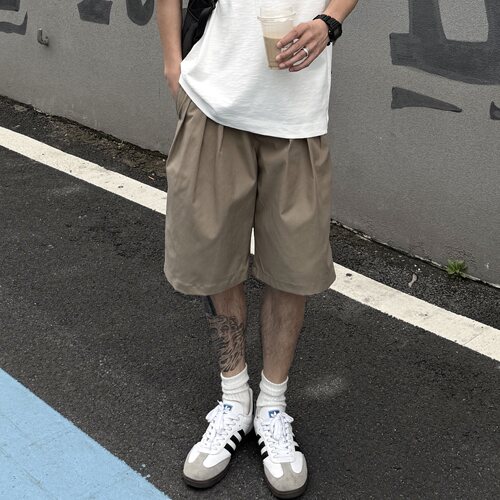 ONUN宽松休闲日系卡其色短裤