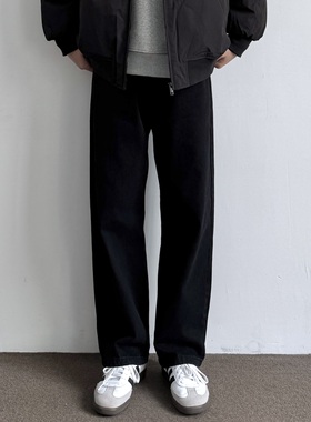 ONUN美式复古宽松直筒水洗牛仔裤显高显瘦黑牛休闲百搭长裤潮流行