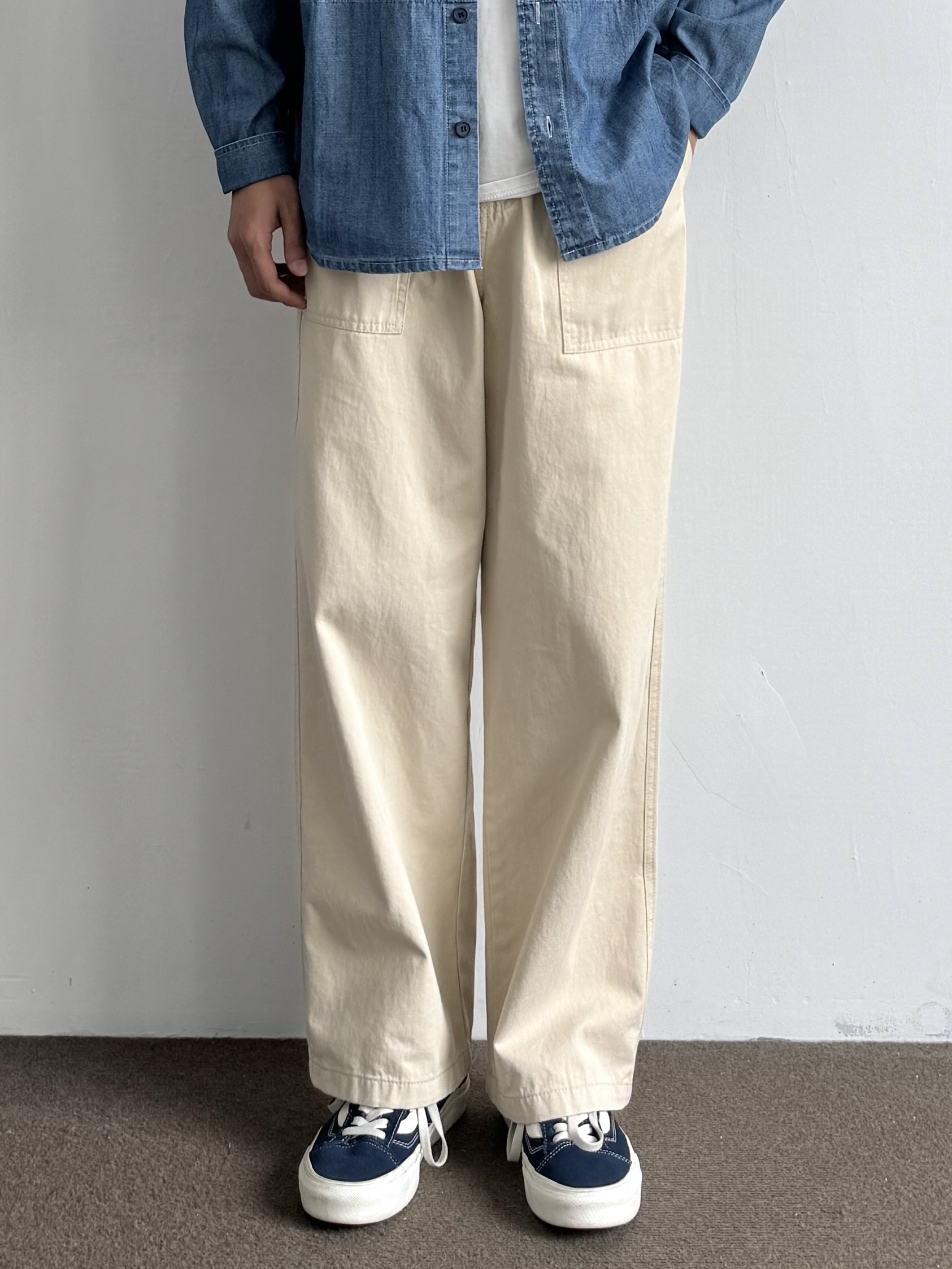 ONUN日系复古棉质宽松工装裤