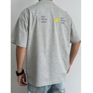 速干7A抗菌美式 宽松休闲圆领半袖 复古印花短袖 新款 T恤潮 夏季 ONUN