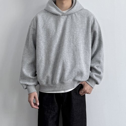 ONUN廓感基础短宽纯色连帽卫衣