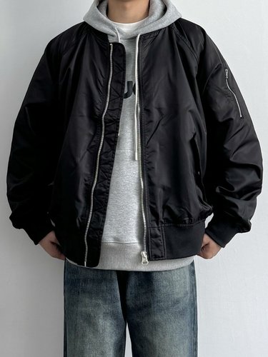 美式复古MA1飞行员夹克棒球棉服