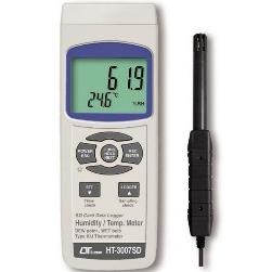 台湾路昌HT-3007SD记忆式温湿度计高精度露点湿度记录仪K型温度表