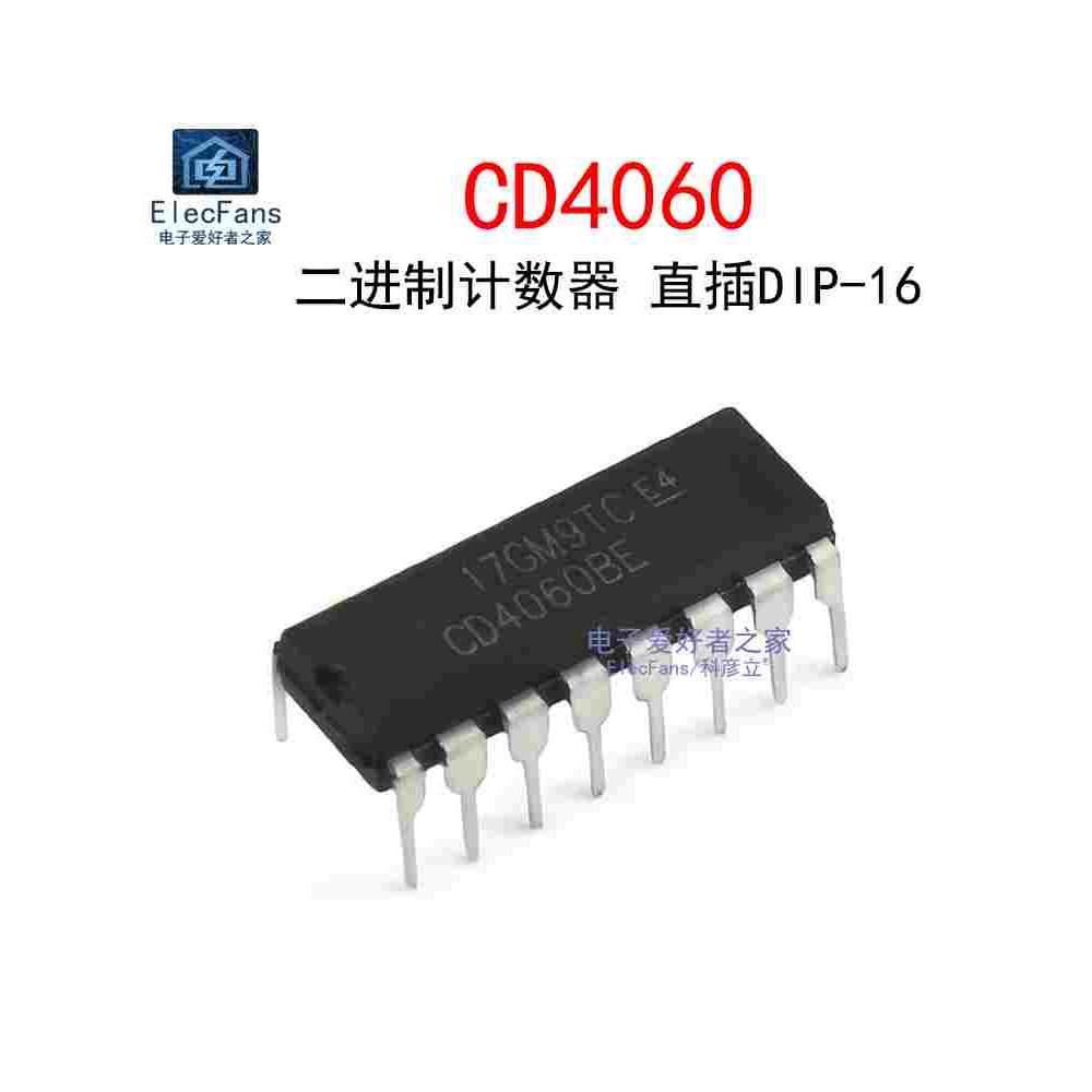 (5个)直插CD4060BE 14级二进制串行计数 DIP-16 逻辑IC芯片CD4060