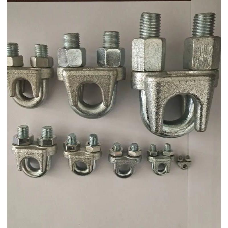 重型国标钢丝绳卡头 锁扣钢丝绳卡扣锁头U型夹头玛钢扎头猫爪卡子