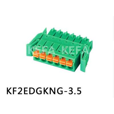 带扣单排插拔式接线端子KF2EDGKNG/RG/VG-3.5mm(2-20P)弹簧孔头
