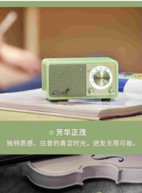 SANGEAN/山进收音机 莫扎特M1无线蓝牙音响木质迷你复古FM小音箱