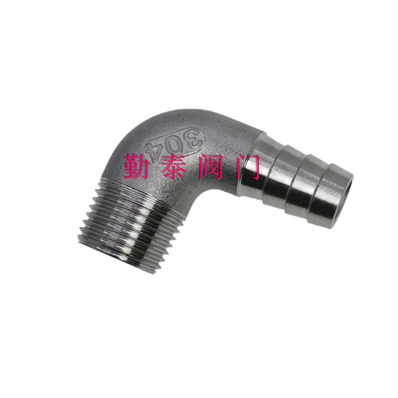 304不锈钢外丝弯头宝塔接头4分6分软水管竹节直插90度内丝宝塔头