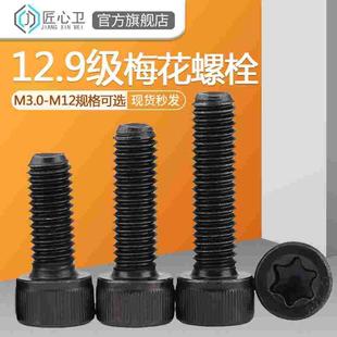 12.9级高强度梅花孔螺丝钉圆柱头内六角螺栓 M3M4M5M6M8M10M12