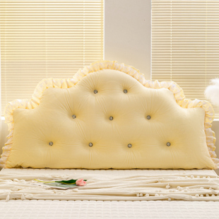 公主风新款床头靠垫加高榻榻米软包床上靠背防撞软垫大靠枕绑带