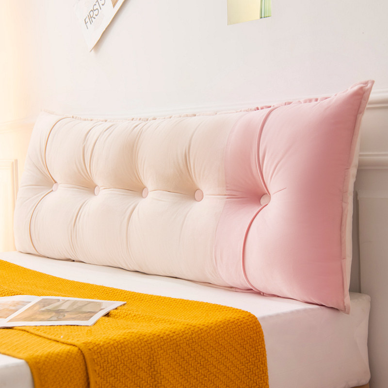 撞色新款床头靠垫长条床上靠背榻榻米软包枕头防撞软垫沙发拆洗,居家布艺,床头靠垫,淘宝优惠券,粉丝福利购,淘宝优惠卷