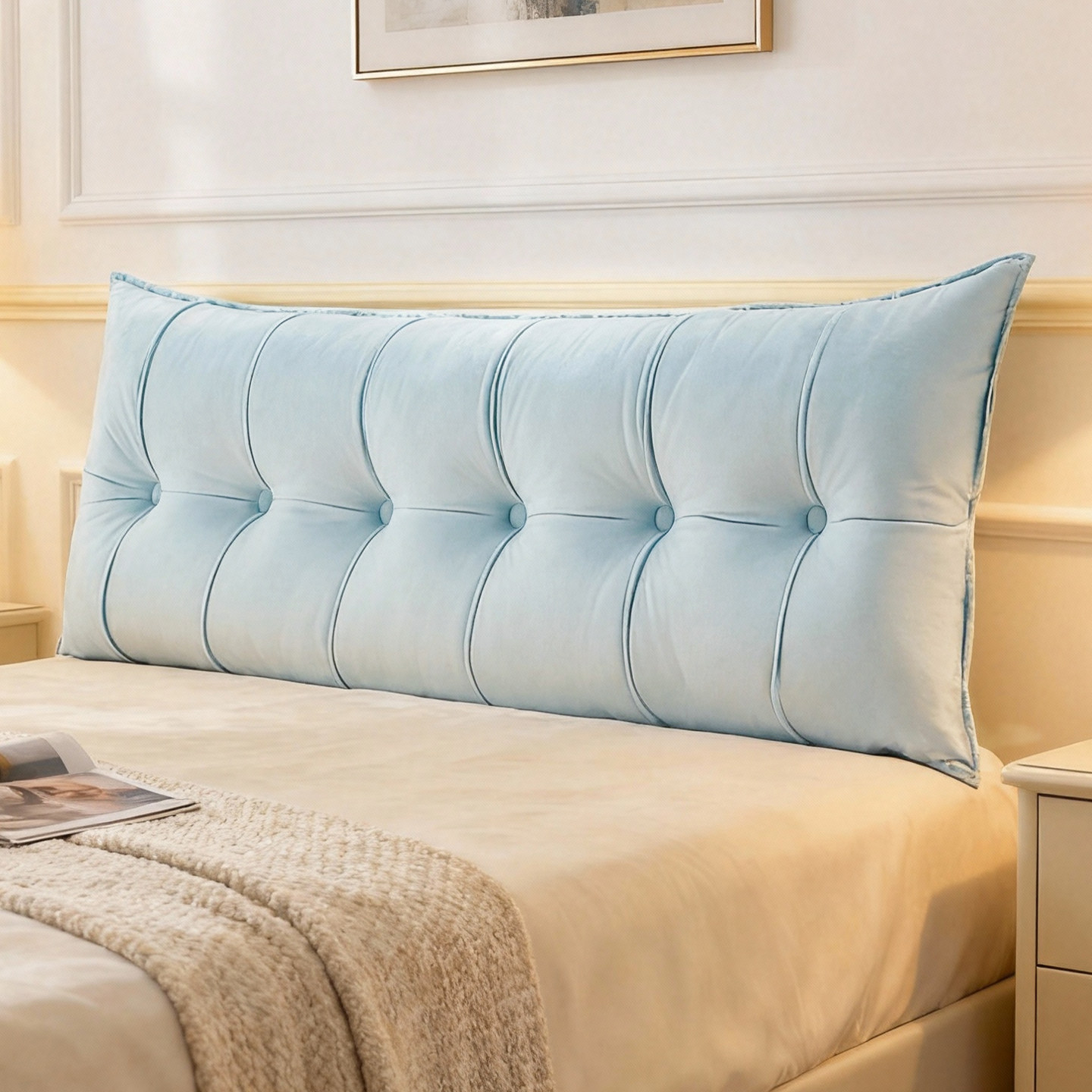 温馨床上靠背卧室床头靠垫加绒榻榻米靠枕长条沙发软包飘窗软垫,居家布艺,床头靠垫,淘宝优惠券,粉丝福利购,淘宝优惠卷