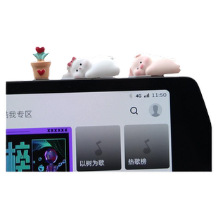创意车内饰品摆件可爱趴趴小公仔汽车中控屏电动车装饰小配件女生