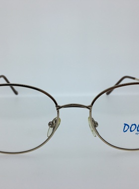 八十年代日本DOOS金色全框眼镜 男女通用