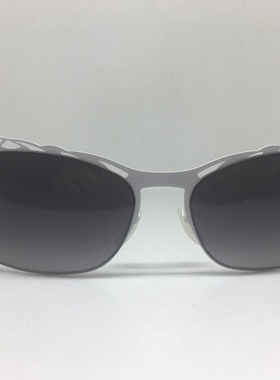 德系无螺丝白色镂空猫眼太阳镜墨镜女