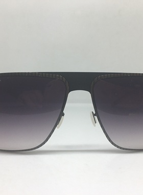 德系无螺丝 磨砂黑色飞行员款太阳镜墨镜