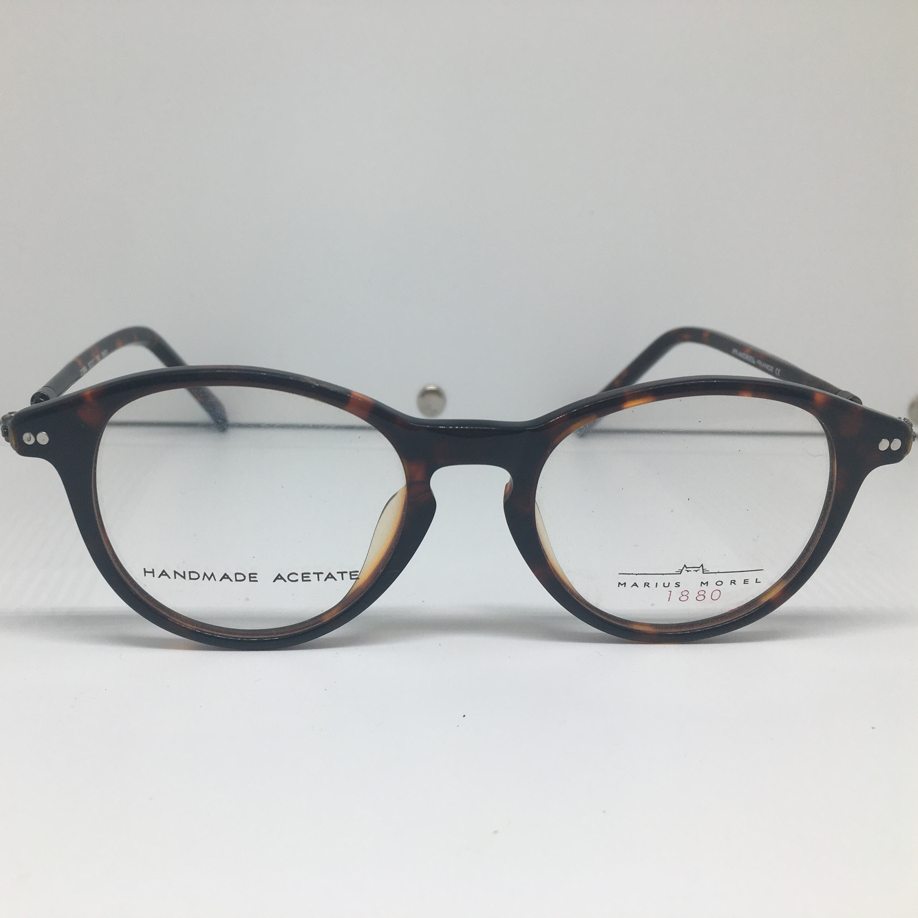 Marius Morel 1880玳瑁色板材小框眼镜架男女通用小脸近视镜框