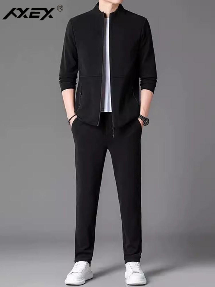 高端男士运动休闲套装中青年长袖潮流开衫卫衣跑步运动服两件套