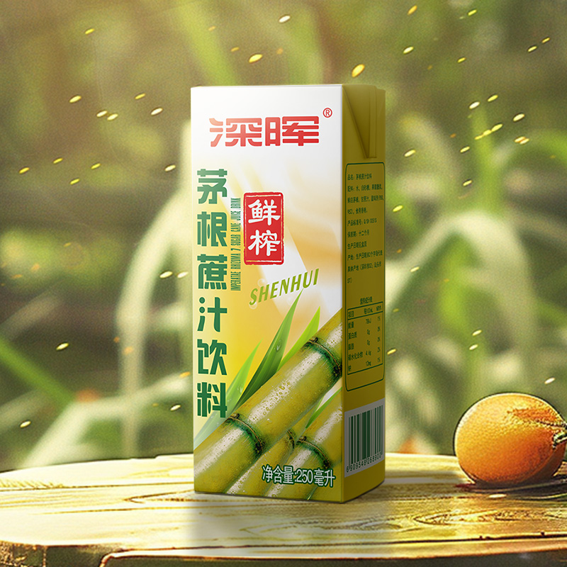 深晖甘蔗汁饮料茅根竹蔗水24盒装甘蔗水果味饮品解渴蔗汁饮