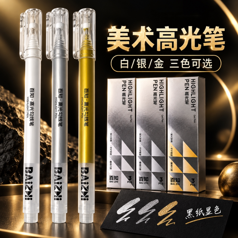 百知高光笔画画笔美术手绘勾线笔图片