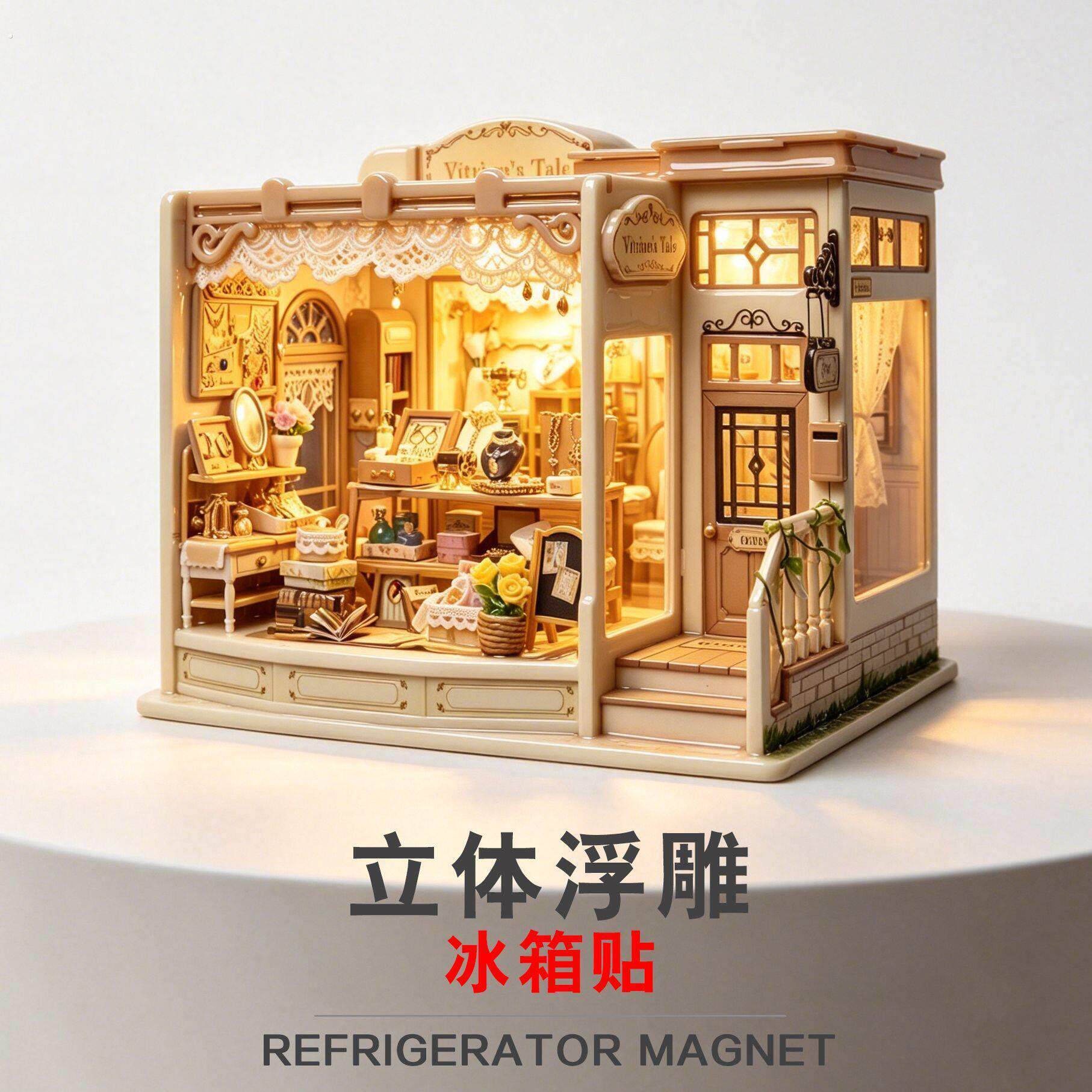 【暖光珍阁】立体树脂浮雕冰箱贴创意纪念品个性装饰品高级磁吸式