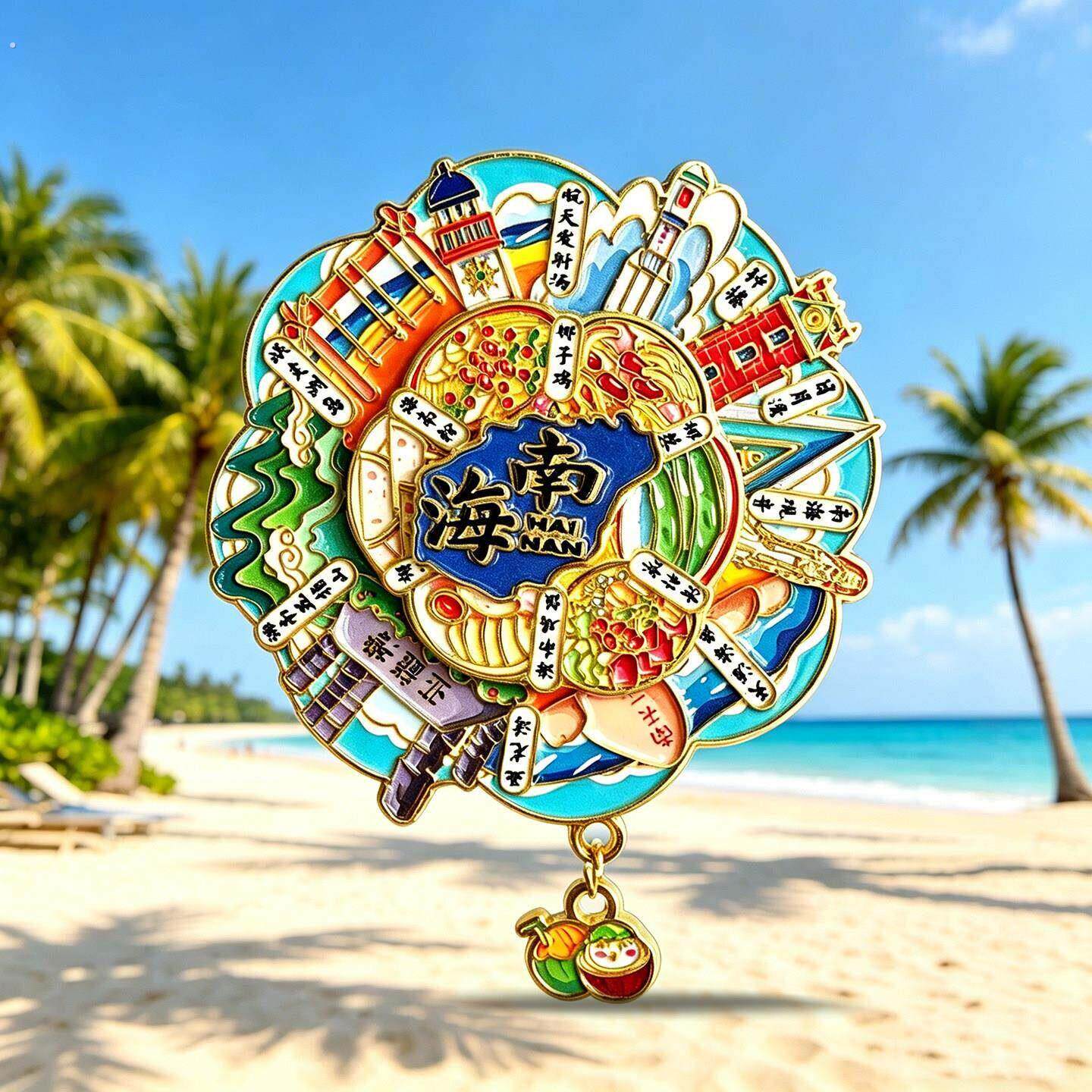 海南三亚旅游冰箱贴2026新款创意磁性伴手礼海口纪念品文创装饰