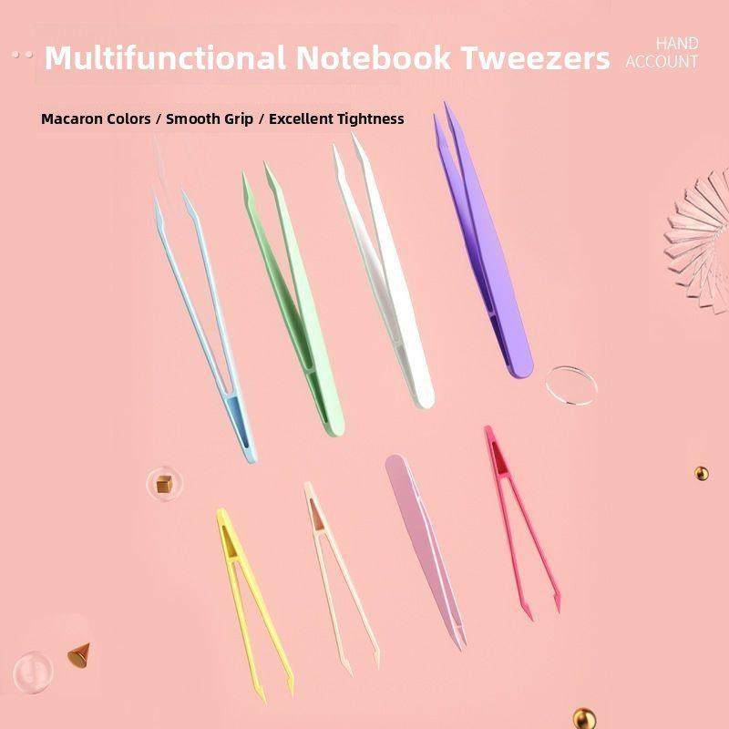 马卡龙手账彩色镊子手工diy美甲贴纸塑料镊子尖头咕卡塑料夹,居家布艺,镊子,淘宝优惠券,粉丝福利购,淘宝优惠卷