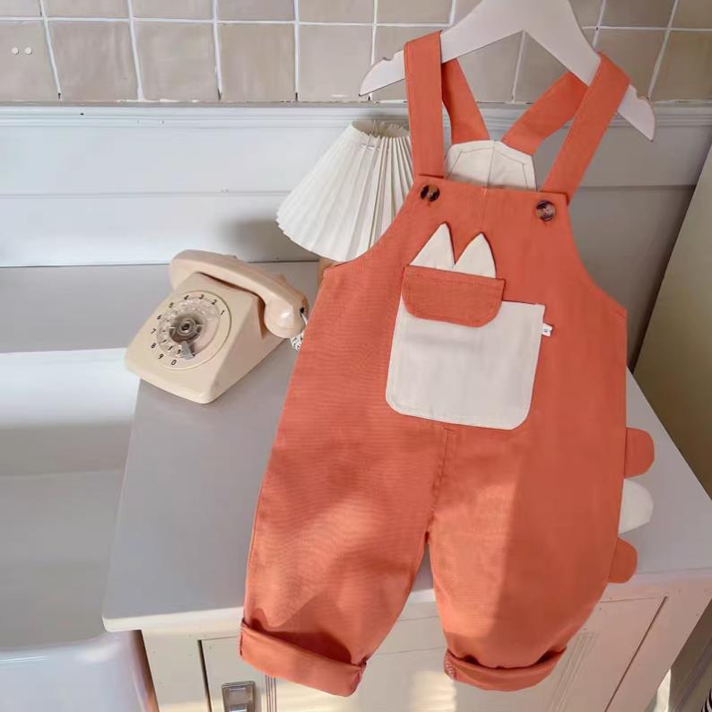 宝宝牛仔背带裤2025婴幼儿春秋装女童洋气0123岁男童春秋连体长裤