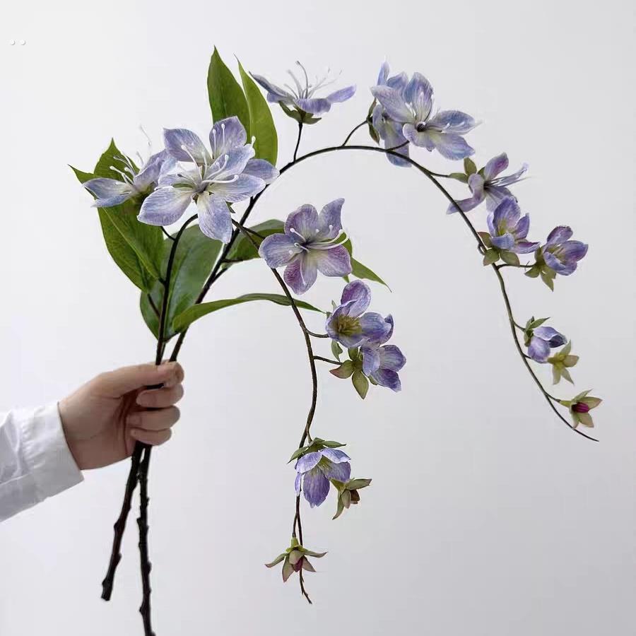 高档彷真花垂丝茉莉花假花海棠家居室内客厅摆件造景装饰拍照道具