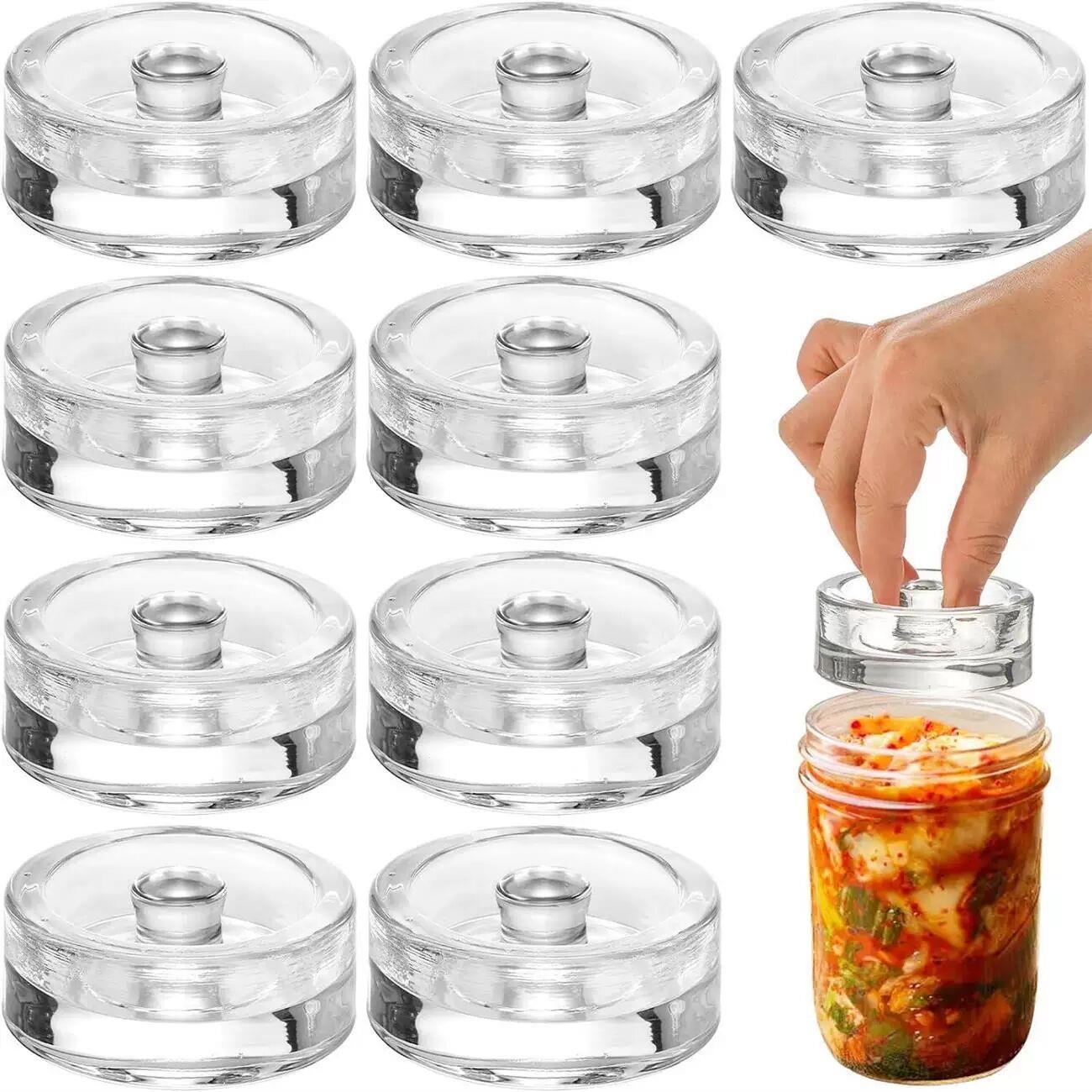 玻璃压菜石广口梅森罐发酵玻璃砝码梅森杯宽口发酵重石家用厨房