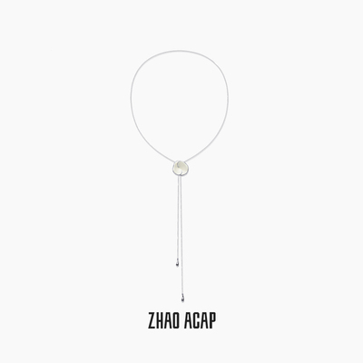 ZHAO ACAP原创设计虎刺梅白珐琅项链轻奢高级长项链小香风毛衣链