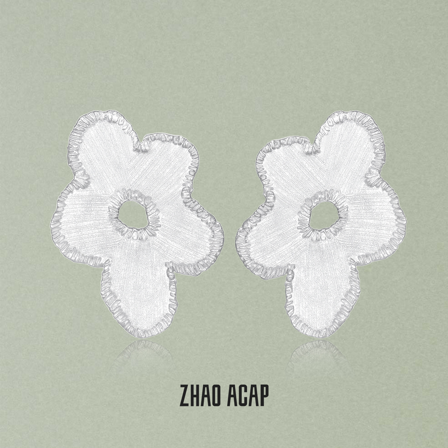 ZHAO ACAP原创设计空心花花耳环