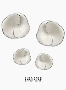 ZHAO ACAP原创设计虎刺梅白珐琅耳钉高级感耳环小花耳饰女