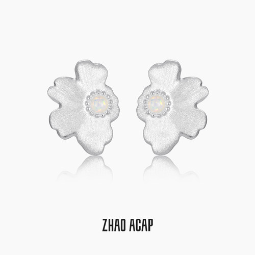 ZHAO ACAP原创设计秘密花园许愿花花耳钉