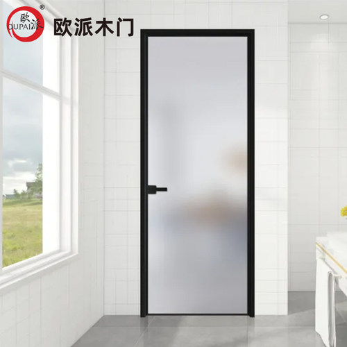 欧派oupai木门简约极窄边框钛镁铝合金卫生间厨房间玻璃门卫生间