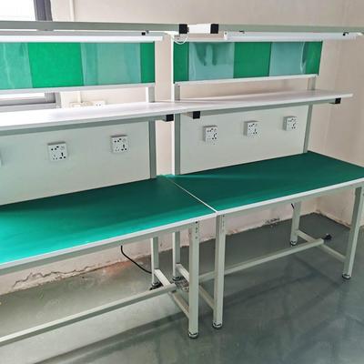 防静电工作台双层带灯流水线无尘车间检验工作台维修桌实验操作台