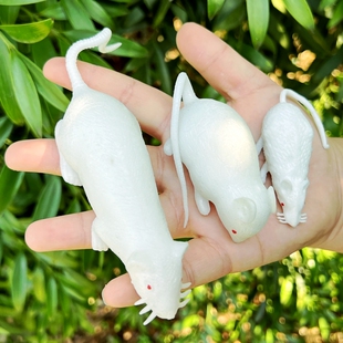 软胶仿真老鼠大小号迷你黑色白色假仓鼠田鼠儿童玩具整蛊动物模型