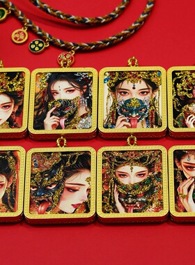 彩金前世今生彩绘唐卡藏式半手工