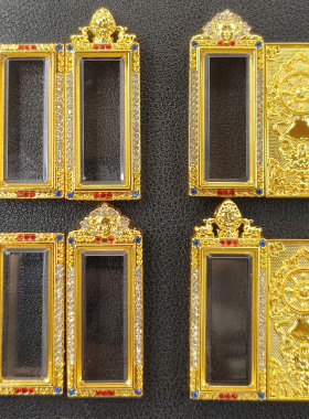 藏式唐卡乌盒点钻款双鹿貔貅八宝