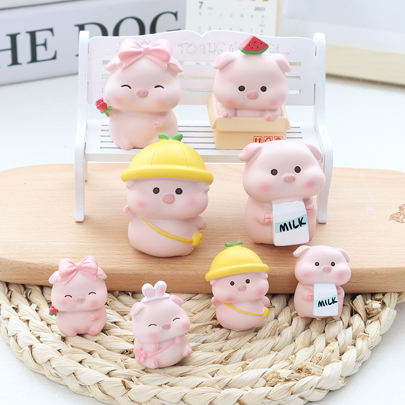 可爱治愈小猪桌面摆件解压小礼物