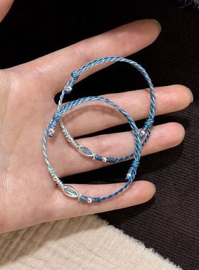 百搭深海调节礼物简约简约闺蜜情侣小鱼手链可手饰成品手绳