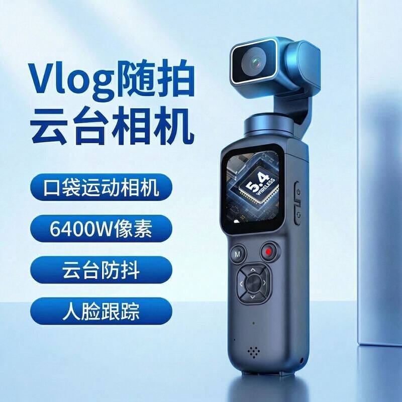 摄像机运动跨境传输vlogWIFI旅游4K新款云台手持防抖相机口袋相机