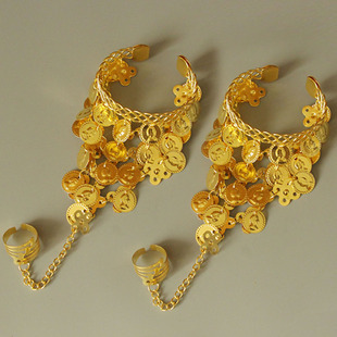 敦煌飞天舞配饰手镯异域风情印度舞肚皮舞指环手链古典舞戒指手环