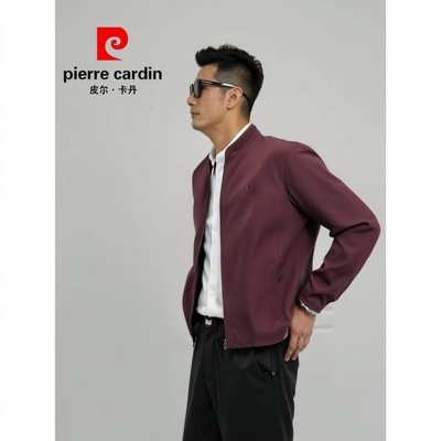 皮尔卡丹高端男士夹克外套春秋款