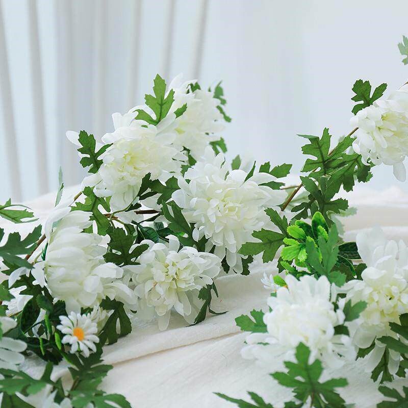 速发清明仿真花墓前假花藤条清明节菊花扫墓花祭祀墓碑拉花坟头塑