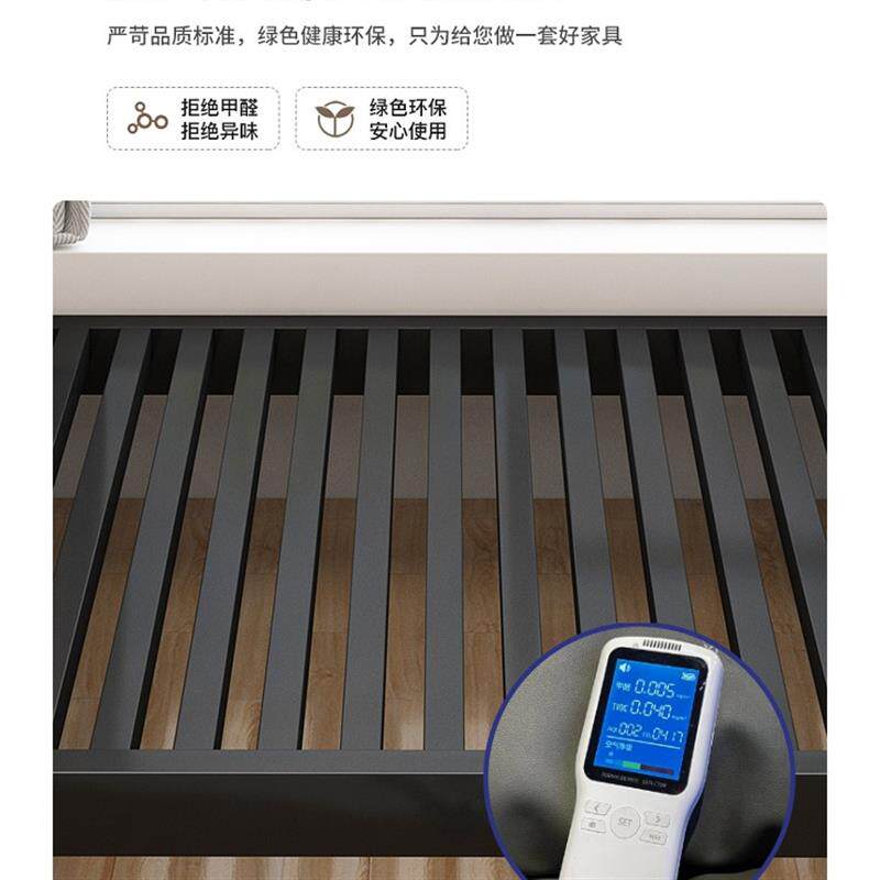 现货铁艺床榻榻米排p骨架铁床定 制无床头床架任意无靠背实木图片