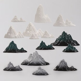 速发鱼缸装饰小流件 假山配景微景观摆水造件 枯山水禅意空间陶瓷