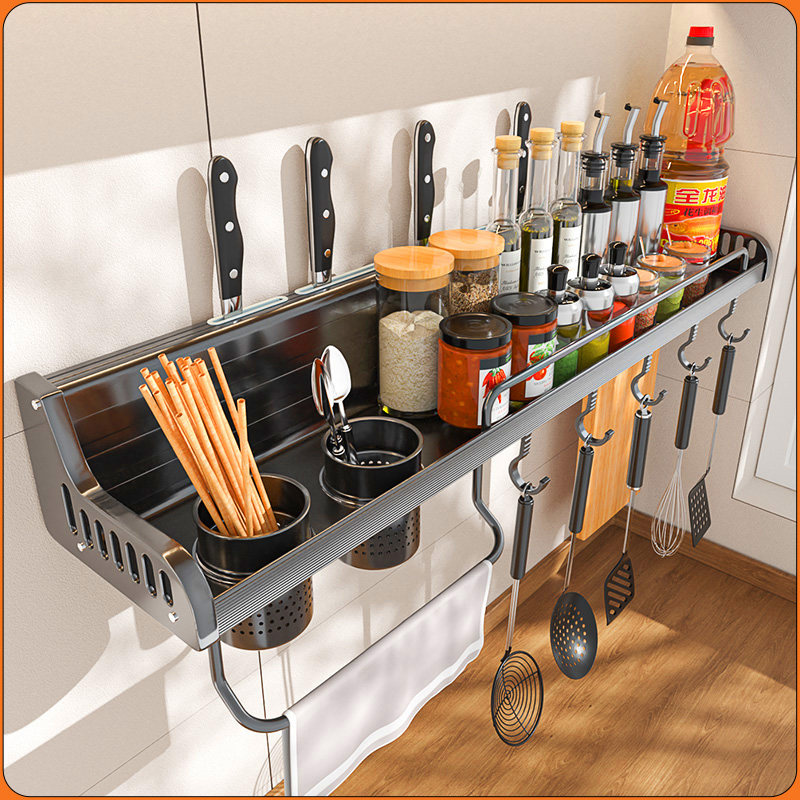 速发免打孔厨房置物用壁挂式刀架家架多筷能功子墙上收纳用品调味