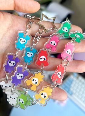 TWICE LOVELYS双面卡通可爱一串钥匙扣 挂件 周子瑜 亚克力周边